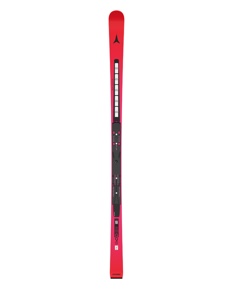 Atomic Redster G9 FIS Revoshock M 26/27 raceskida i rött för storslalom med Icon-platta och Revoshock-dämpning.