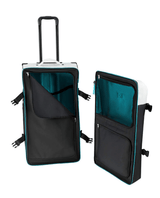 Head Rebels Travelbag i svart och vitt med delad design och rymliga fack för skidresan.