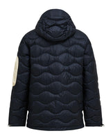 Peak Performance Helium Utility Down Hood Jacket Men i svart sett bakifrån med huva.