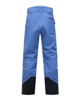 Peak Performance Alpine Gore-Tex 3L Pants Men i fogen Summit Sky ses bakifrån med svarta förstärkningar vid bensluten.