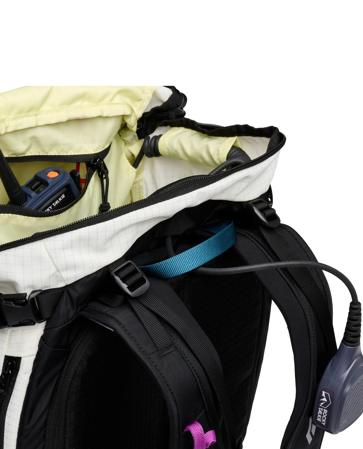 Black Diamond Helio 30 Backpack - Chalk - Detaljbild på öppning och bärremmar