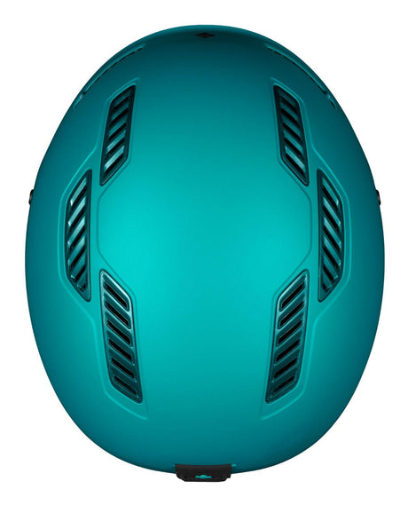 Turkos Sweet Protection Igniter 2Vi Mips skidhjälm sedd från ovan med fokus på ventilationens placering.
