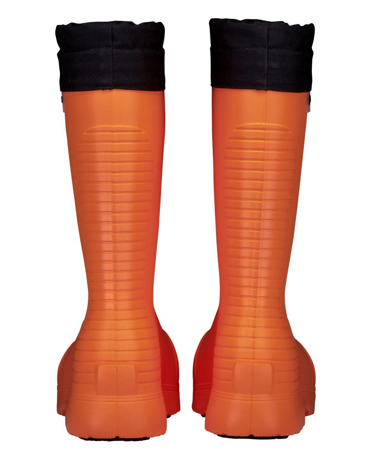 FUBUKI Niseko 3.0 - Orange stövlar i en ljus orange färg visade bakifrån mot vit bakgrund.