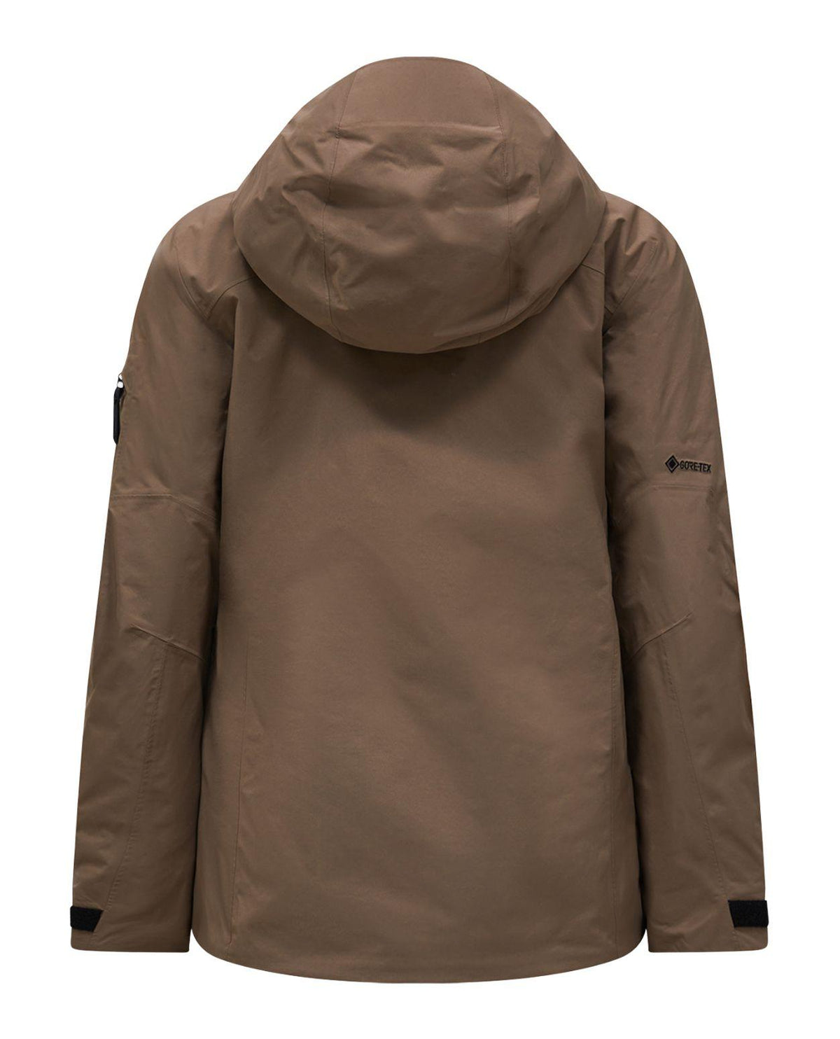 Peak Performance Alpine Gore-Tex Insulated Jacket Dam Terrain Tan bakifrån.