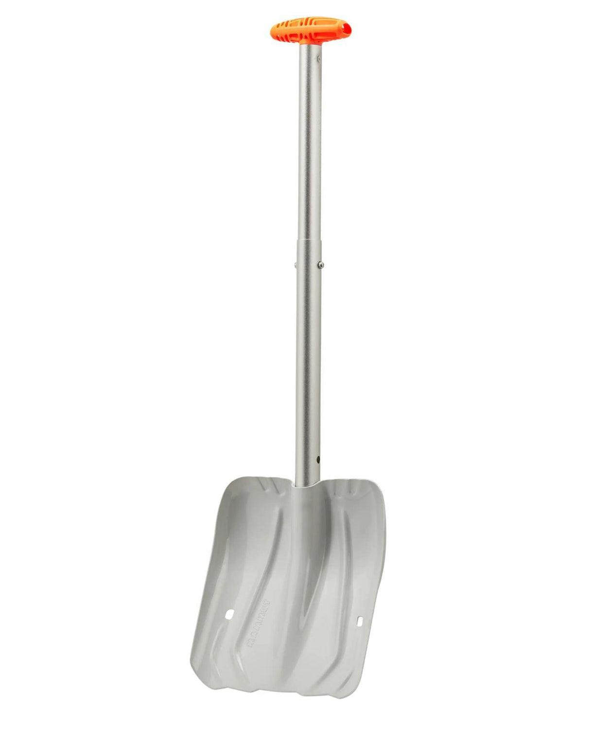 Mammut Barryvox 2 Peak 240 Package snöspade i vit aluminium med orange handtag.