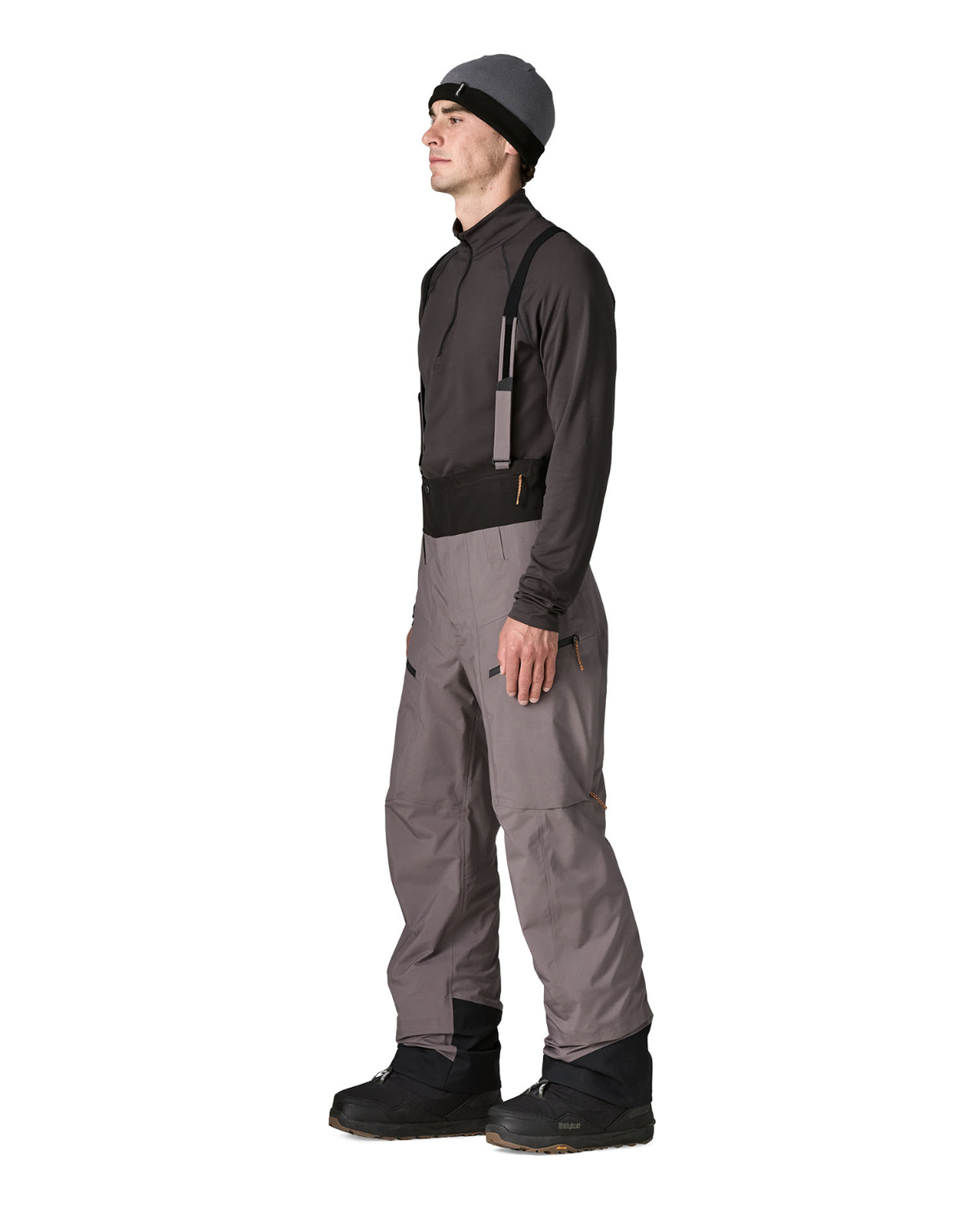 Patagonia PowSlayer Bibs Men - May Grey - Skidbyxor för herrar i grått