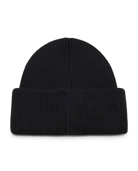 J.Lindeberg Vale Beanie - Svart stickad mössa med uppvik