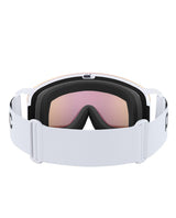 POC Nexal Mid skidglasögon i färg Hydrogen White med spegelglas och vit rem.