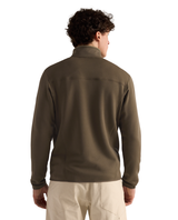 Arc'teryx Kyanite Jacket Men i brun färg bakifrån, visande den rena designen och det stretchiga fleecematerialet.