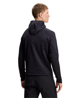 J.Lindeberg Pollock Polartec Hood Men - Svart mellanlager i modell bakifrån med huva