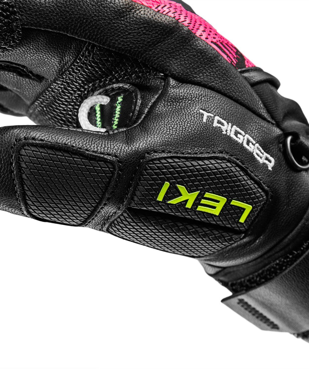 Leki WCR Pro TR Mitt Junior med greppsäker handflata och Trigger-loop för alpina tävlingsåkare.