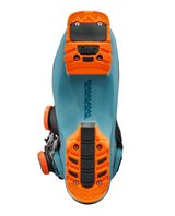 Undersidan av K2 Recon 130 AF ZONAL BOA pjäxa som visar GripWalk-sulor i orange och blått.