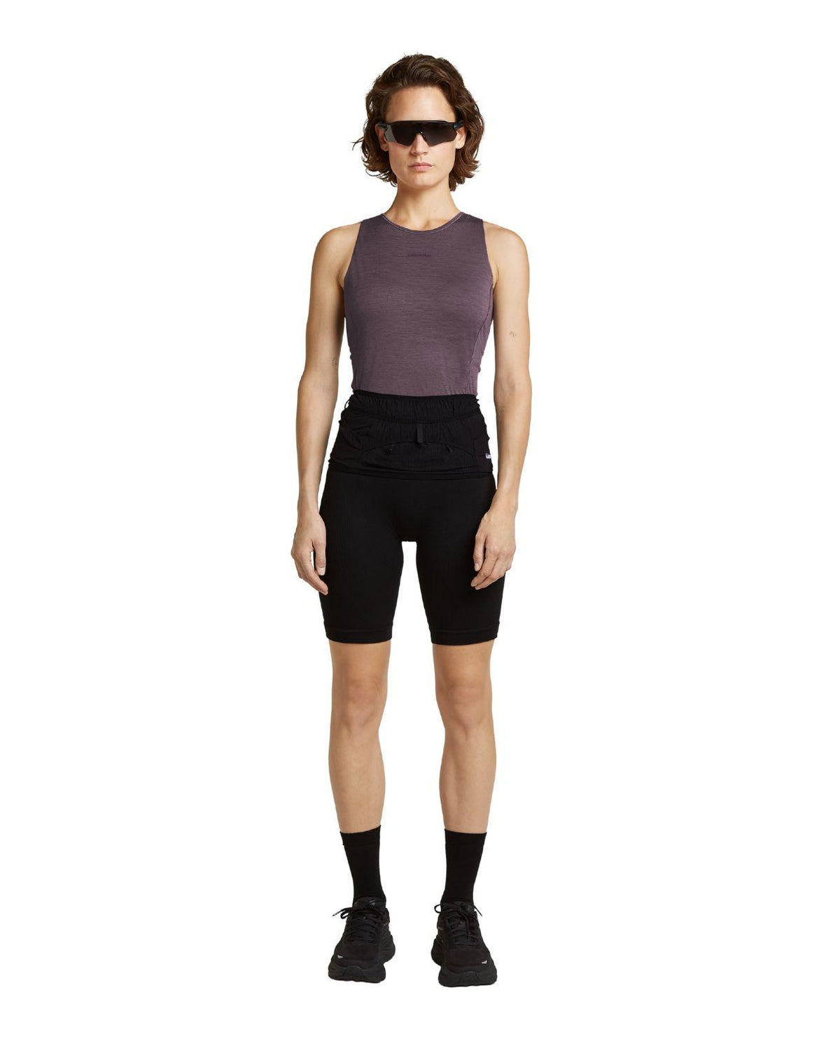 Icebreaker Merino Seamless Rib High Rise Shorts Women - Svart - Alpingaraget