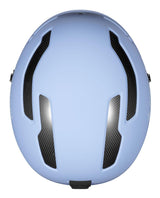 Ljusblå Sweet Protection Trooper 2Vi SL Mips alpinhjälm sedd uppifrån med kolfiberdetaljer.