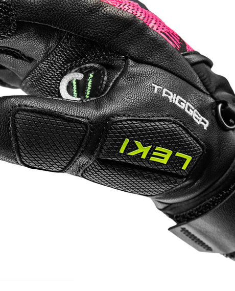 Leki WCR Pro TR Junior racinghandske i läder med integrerad Trigger-ögla för alpina tävlingsåkare.