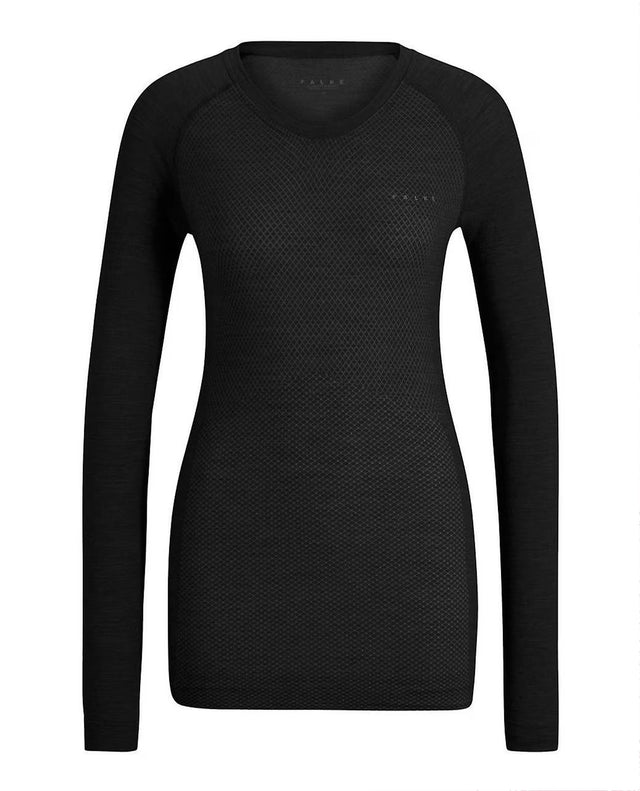 FALKE Women Long-sleeve shirt Wool-Tech Light - Black - Alpingaraget