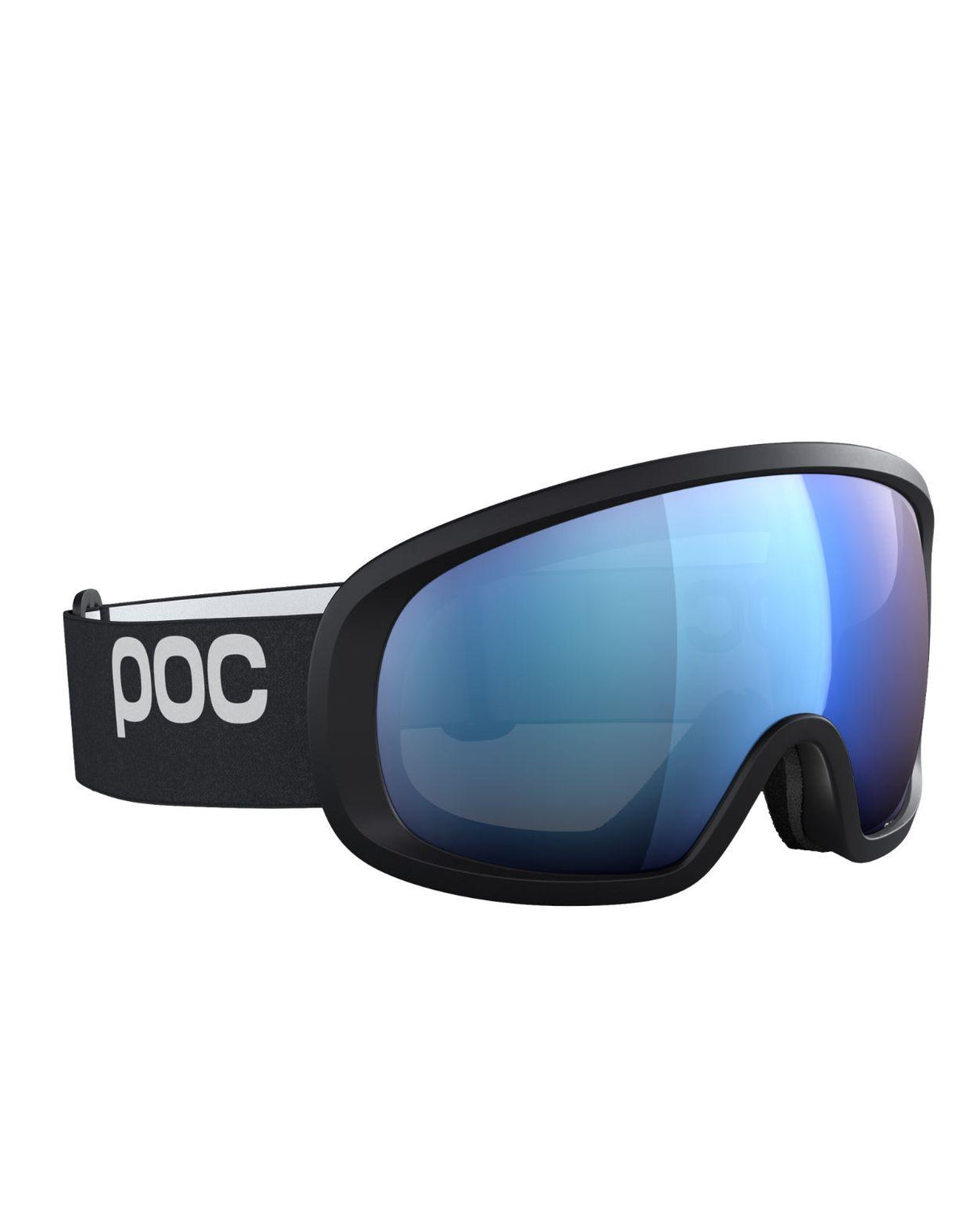 POC Fovea Mid skidglasögon i Uranium Black med spegelblank blå Clarity-lins för optimal sikt.