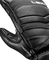 Leki Epicon TR Mitt i svart premiumläder med Trigger-system, optimerad för alpina tävlingsåkare.