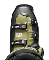 Närbild uppifrån på K2 Cortex 120 Team Zonal BOA alpinpjäxa som visar det integrerade BOA-systemet och spännena.