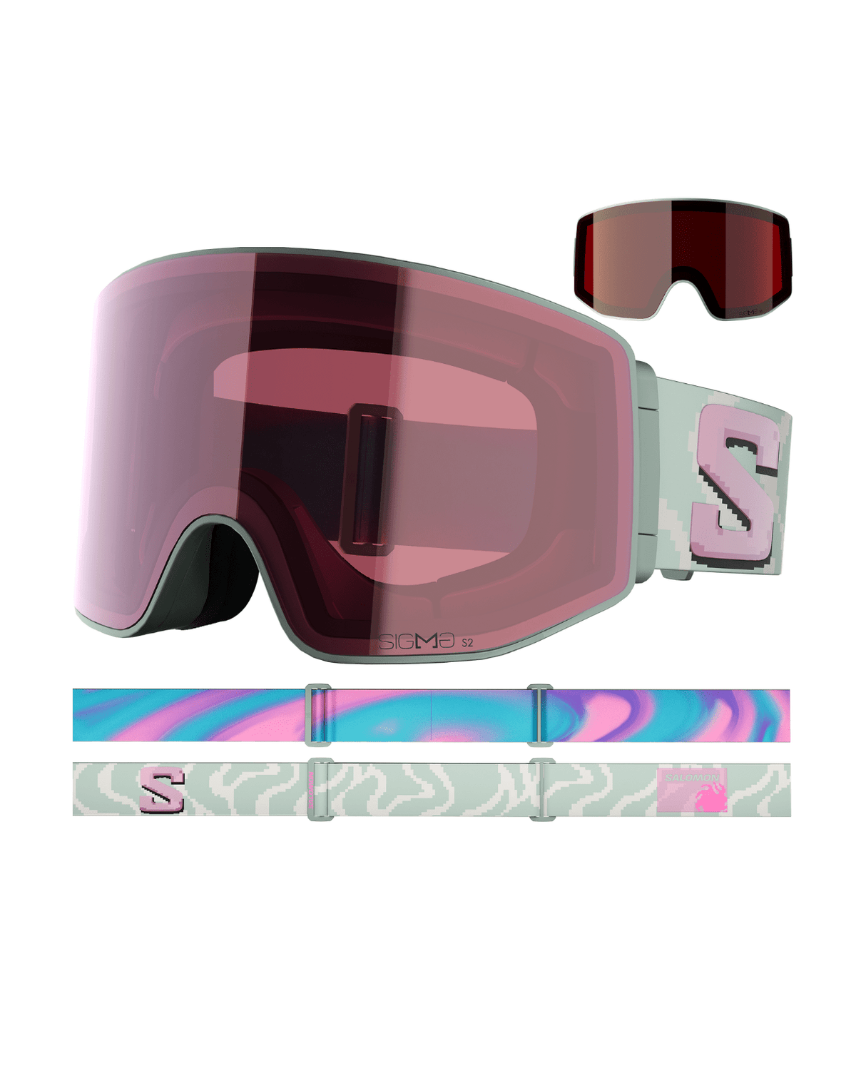 Salomon Sentry Prime Sigma - Iceberg Green/ - Goggles - Alpingaraget