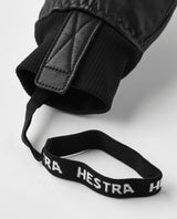Hestra Omni Mitt handledsrem och mudd i svart skinn