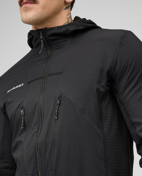 Mammut Aenergy ML Hybrid Hooded Jacket - Svart mellanlager för herr