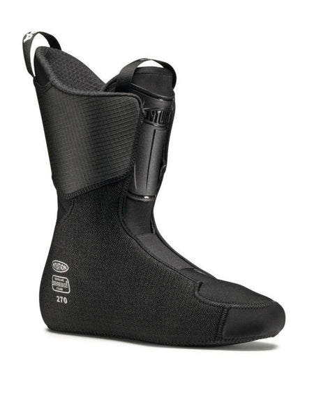 Scarpa 4-QUATTRO PRO LE innersko i svart design, en limited edition-modell skapad i samarbete med åkaren Nikolai Schirmer.