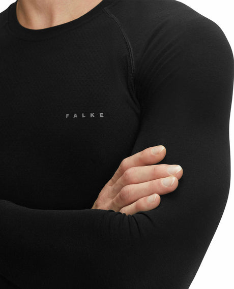 FALKE Men Long - sleeve shirt Wool - Tech Light - Black - Underställ - Alpingaraget