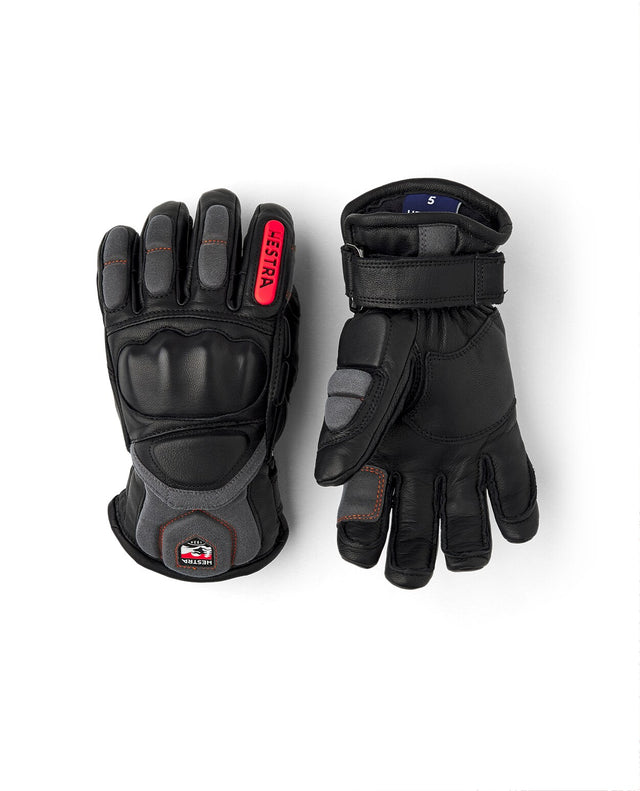 Hestra Junior Impact Racing 5 Finger - Black Flame Red - Alpingaraget