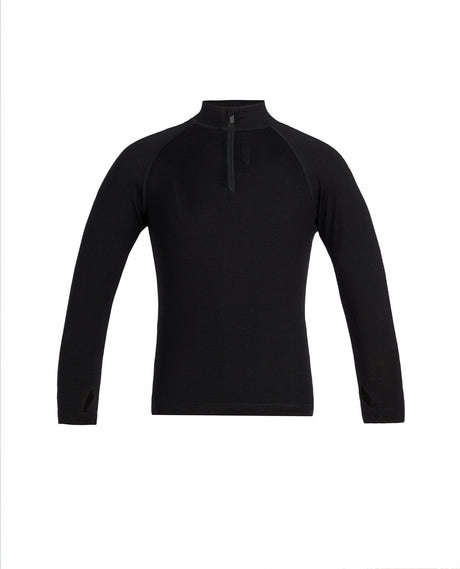 Icebreaker Junior Merino 260 Tech LS Half Zip - Black - Alpingaraget