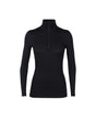 Icebreaker W 200 Oasis LS Half Zip - Black - Alpingaraget