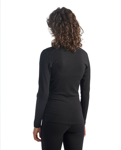 Icebreaker Women Merino 260 Tech LS Half Zip - Black - Underställ - Alpingaraget