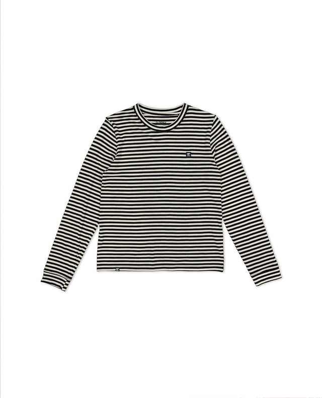 Mons Royale Women Icon Merino Air-Con Relaxed LS - MR Stripe - Alpingaraget