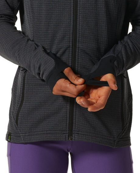 Mountain Hardwear W Polartec® Power Grid Full Zip Hoody - Blue Slate Heat - Mellanlager - Alpingaraget