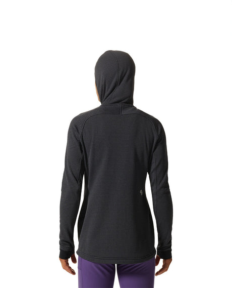 Mountain Hardwear W Polartec® Power Grid Full Zip Hoody - Blue Slate Heat - Mellanlager - Alpingaraget