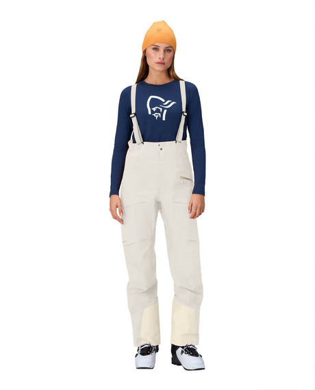 Norröna Women Møre Gore - Tex Salopette - Oatmeal - Alpingaraget
