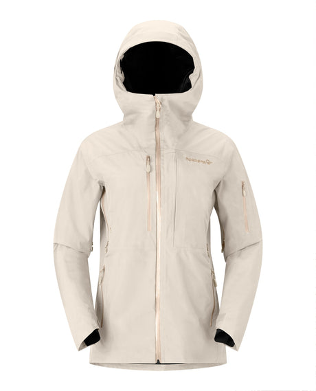 Norröna Women Lofoten Gore-Tex Insulated Jacket - Oatmeal - Alpingaraget