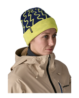 Patagonia PowSlayer Beanie - Fresh Tracks: Clement Blue  Alpingaraget