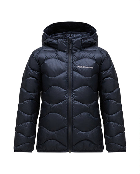 Peak Performance Junior Helium Down Hood Jacket - Black - Alpingaraget