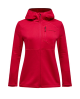 Peak Performance Women Trail Polartec Zip Hood - Tech Burgundy  Alpingaraget