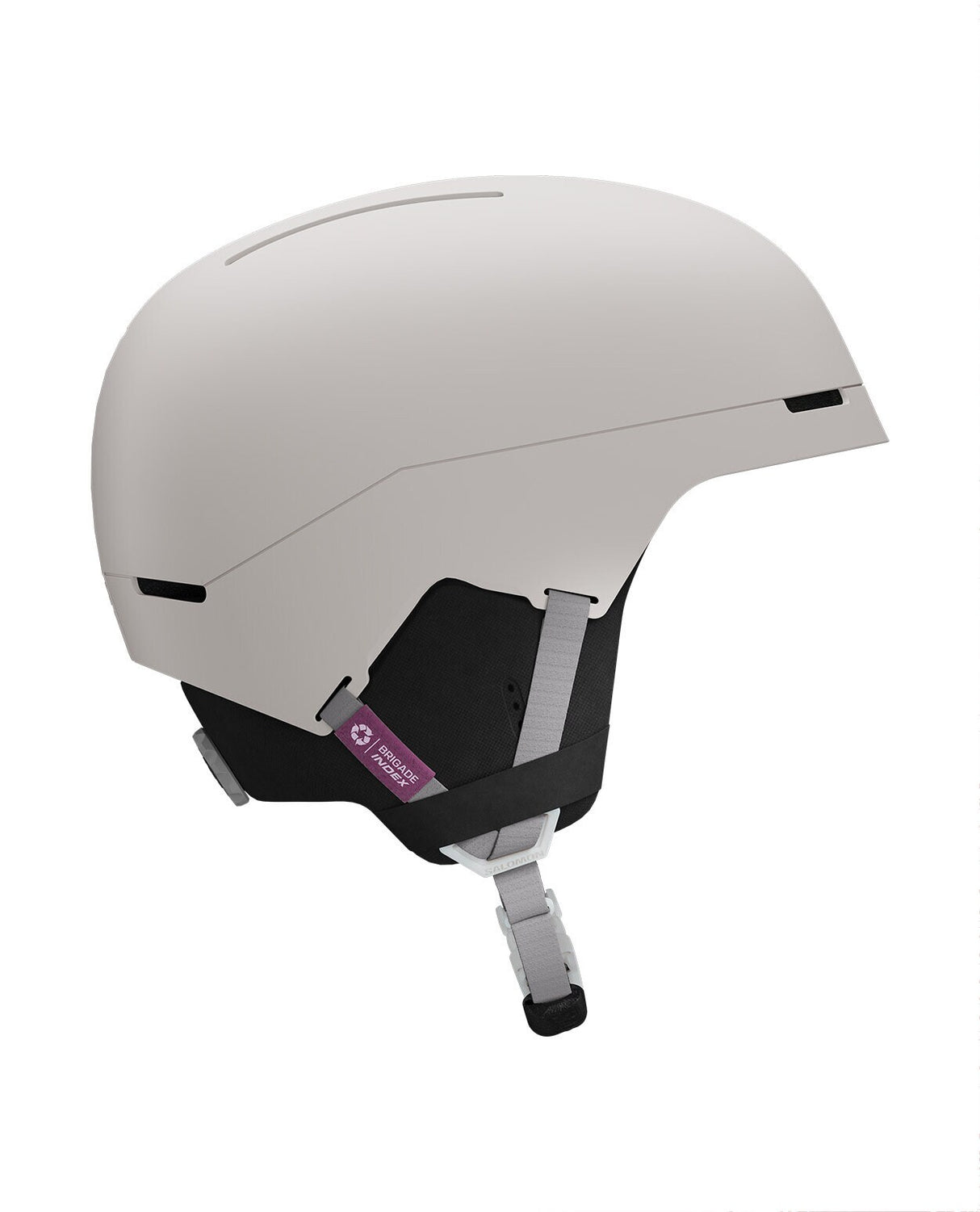 Salomon Brigade Index skidhjälm i Grey Violet med oval passform. Finns i storlek S, M, L. - Alpingaraget