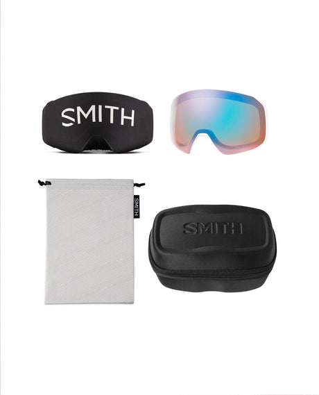 Smith 4D Mag S - White Chunky Knit | Chromapop Sun Platinum Mirror + Extra Lins - Goggles - Alpingaraget
