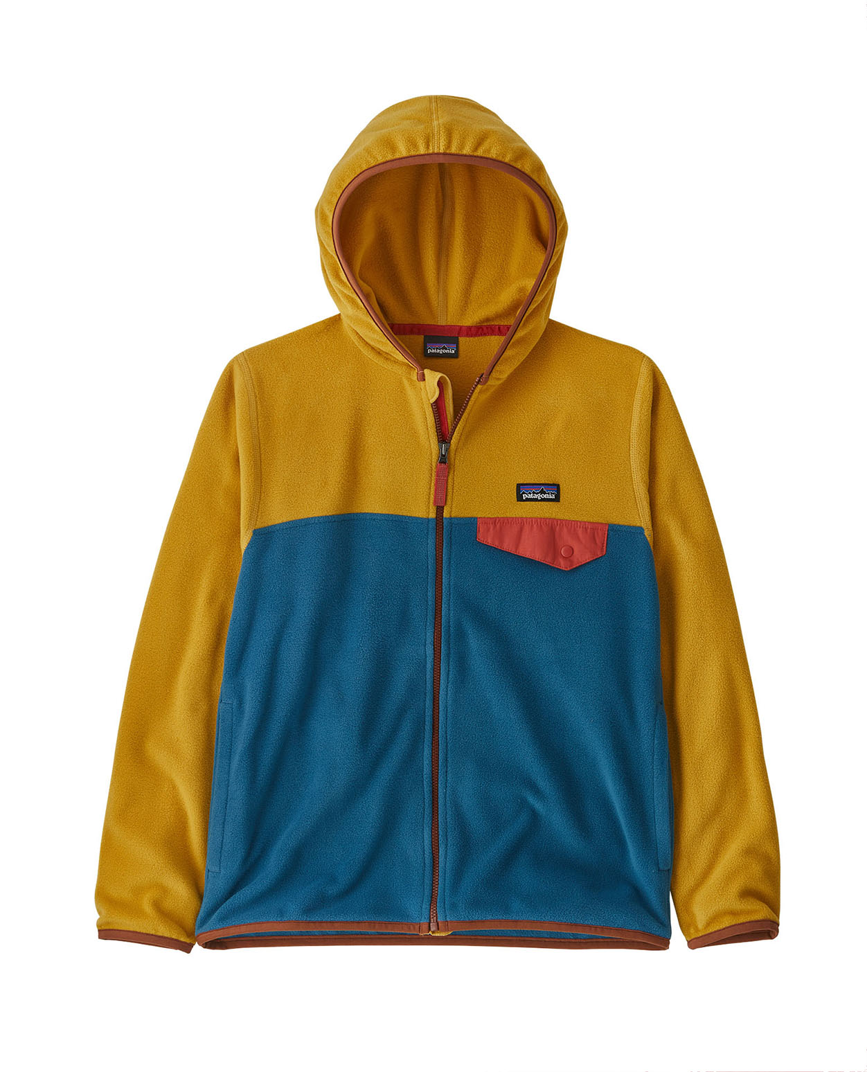 Patagonia Kids Micro D Snap-T Jacket Wavy Blue Cabin Gold