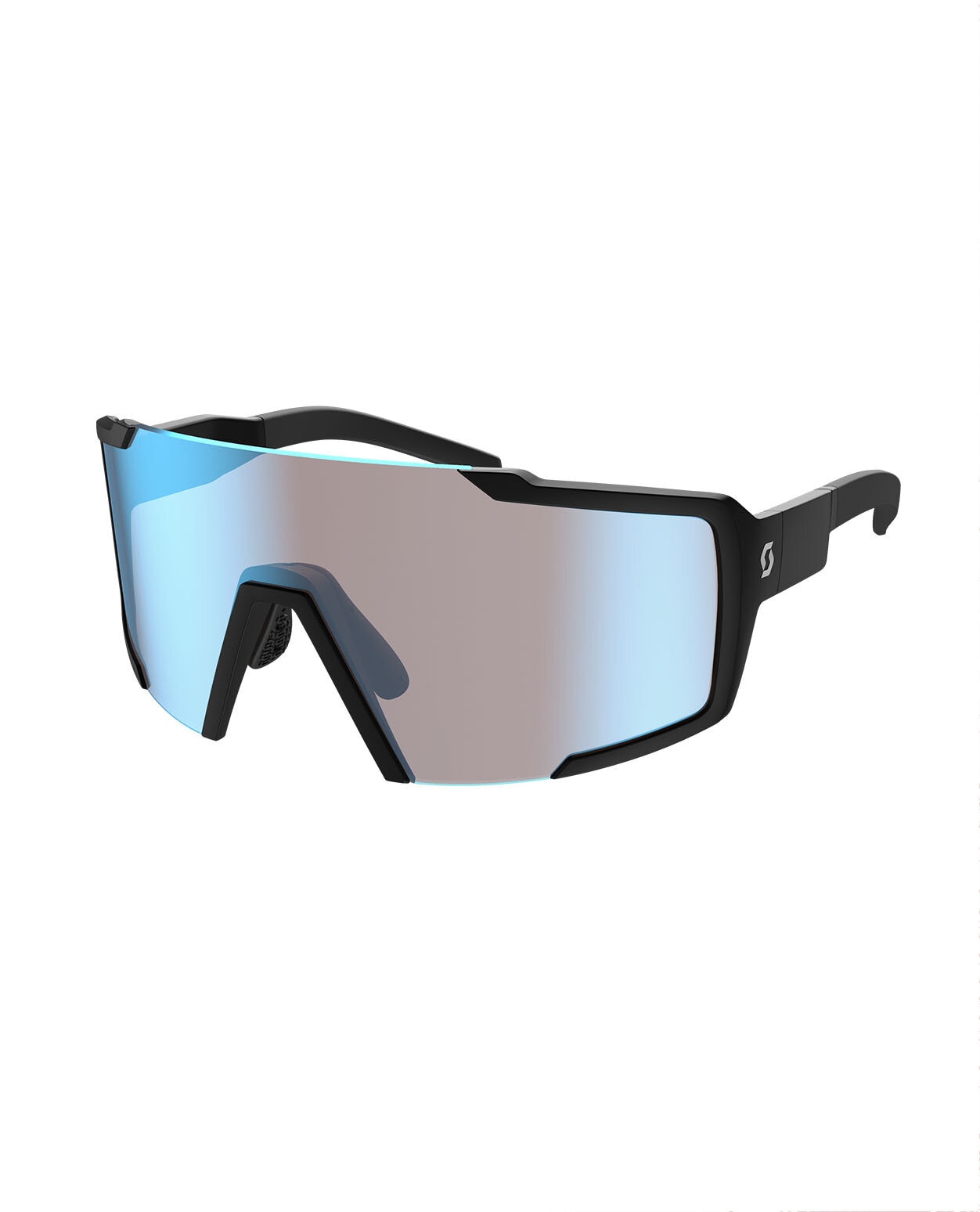 Scott Shield Sunglasses Black Matt/ Blue Chrome Enhancer