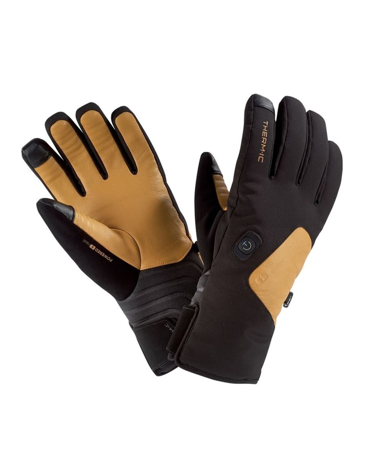 Thermic Power Gloves Ski Light Black Camel