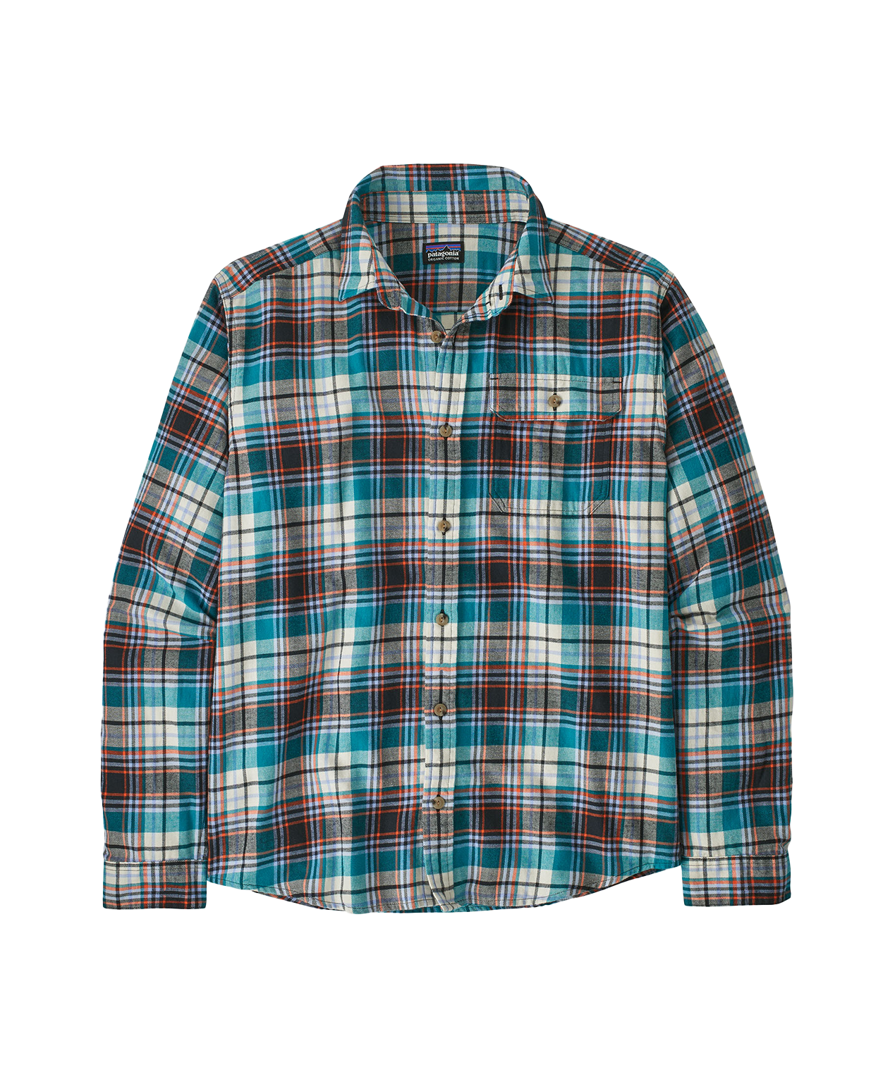 Patagonia M L/S Cotton in Conversion LW Fjord Flannel Shirt Belay Blue