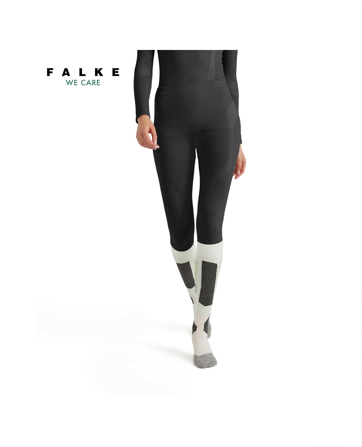 Falke Women Wool-Tech Long Tights Black