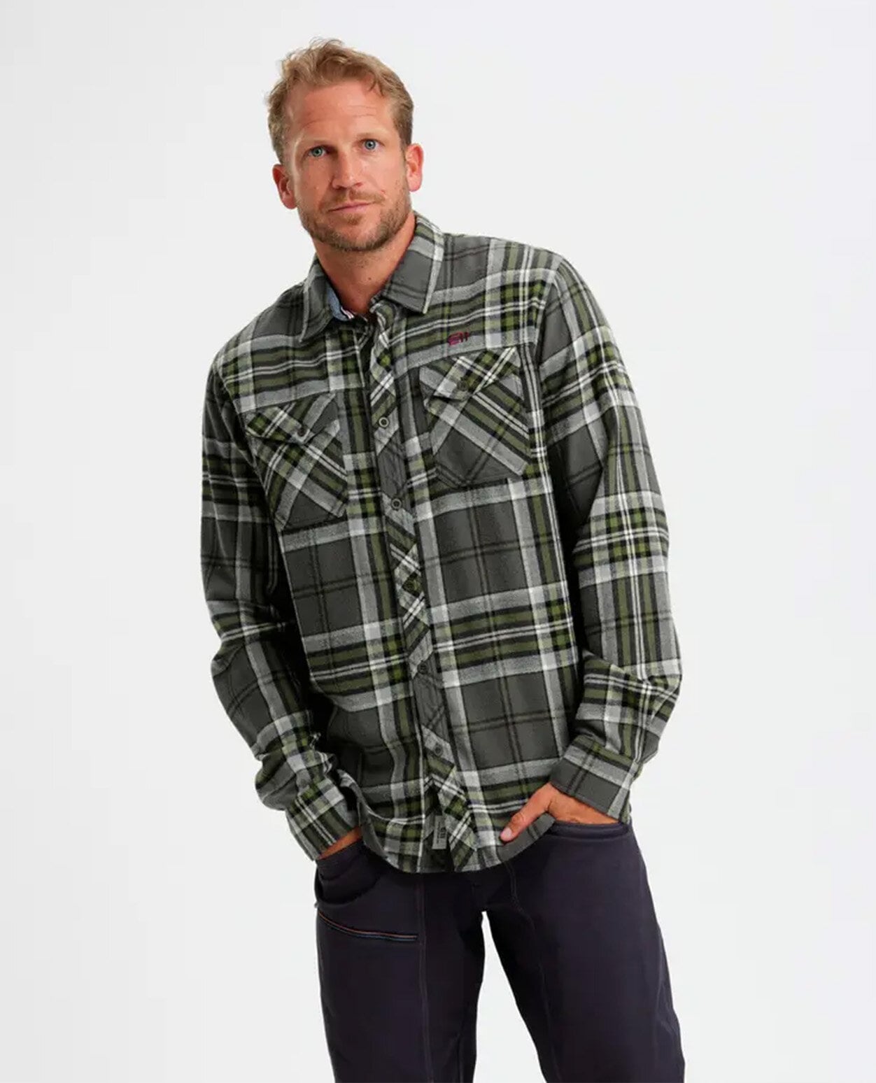 Elevenate Men Cham Shirt Gray Green