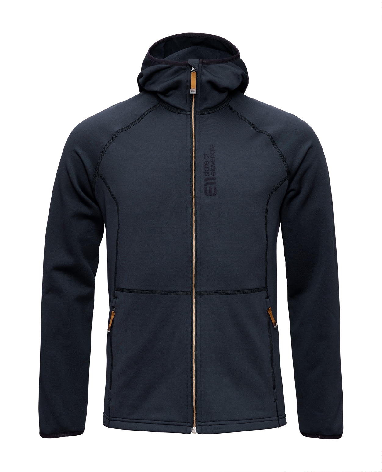 Elevenate Men Skiers Fleece Hood Dark Ink