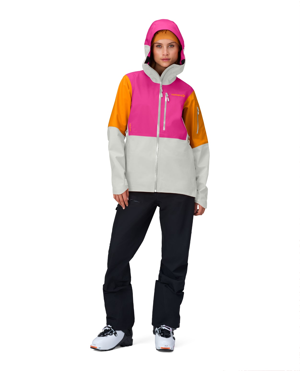 Norröna Women Lofoten Gore-Tex Jacket Festival Fuchsia/Oatmeal